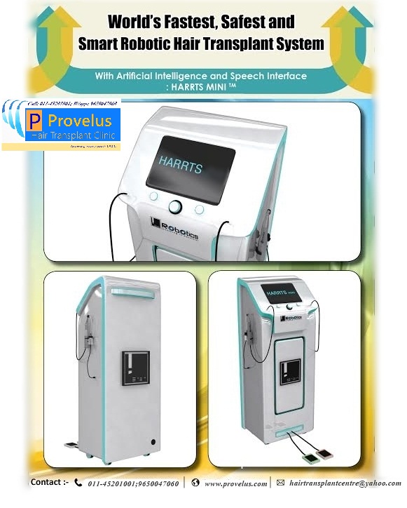 Robotic hair transplant machine, Provelus Clinic, India